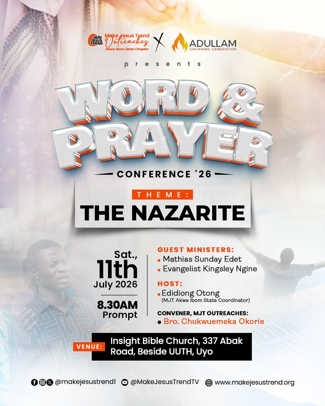 Word & Prayer Conference '26 — The Nazarite flyer